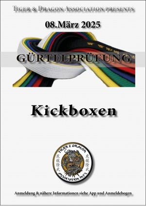 Gürtelprüfung Kickboxen Erwachsene